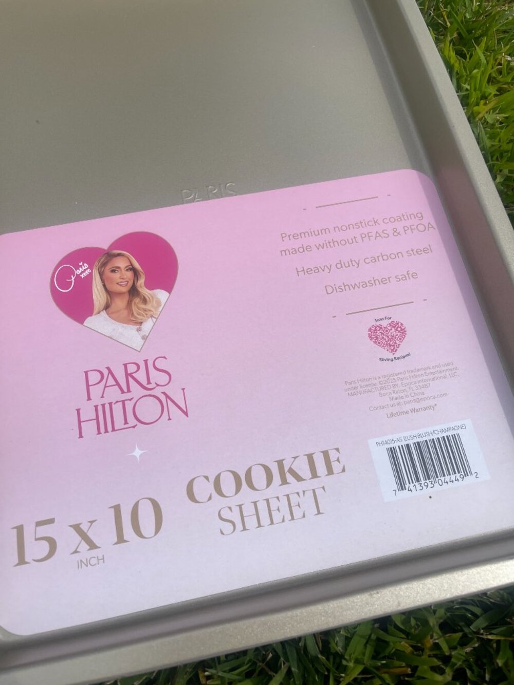 Paris Hilton Pink Champagne Cookie Sheet 15x10 NWT - Picture 3 of 7
